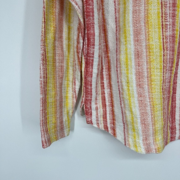 Southern Spirit Hoodie Small Poncho Sweater Yellow Stripe Panama City Beach - Picture 9 of 10